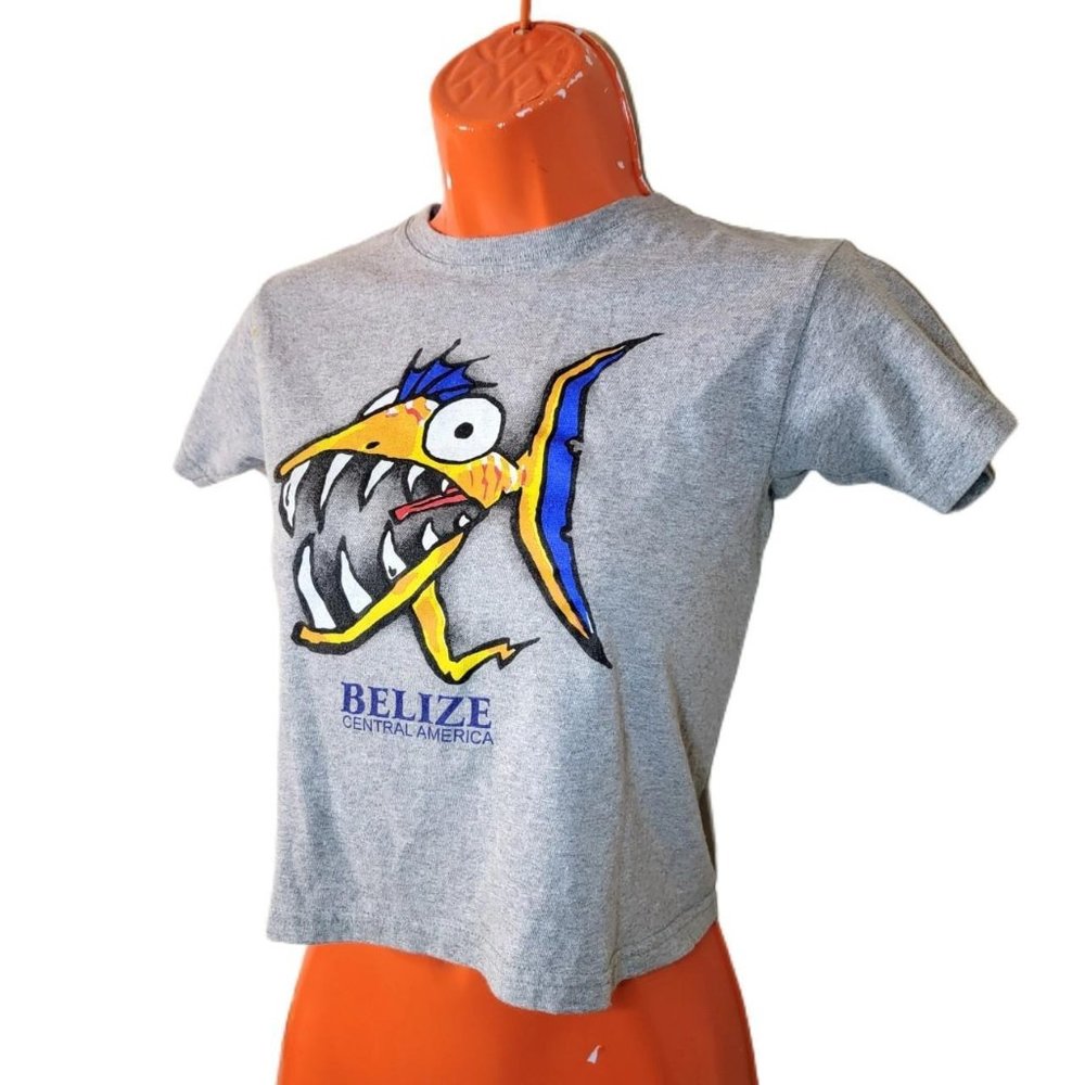 y2k heather grey baby tee